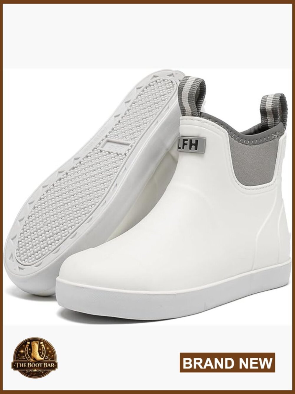 Waterproof Ankle Rain Boots with Anti-Slip Traction for Outdoor Work